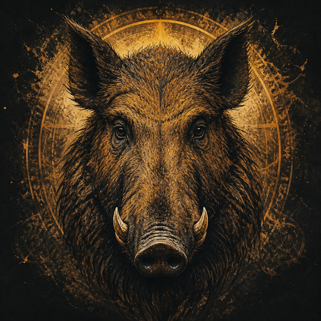Pig — primal totem illustration