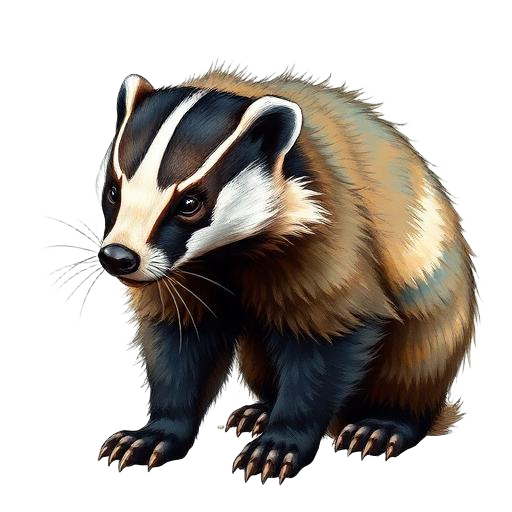 Badger — primal totem illustration