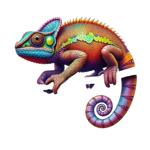 Chameleon — primal totem illustration