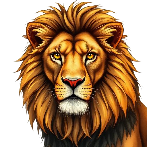 Lion — primal totem illustration